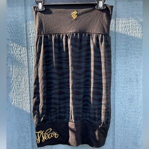 ROCAWEAR knit skirt black animal print size S
